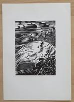Houtsnede Frans Masereel: Noordzeestorm te OOSTENDE, Antiek en Kunst, Verzenden