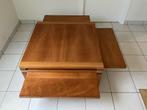 Salontafel massief hout, Huis en Inrichting, Tafels | Salontafels, Ophalen, Gebruikt, Vierkant, Overige houtsoorten