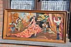 cadre avec tapisserie " danseurs de flamenco ", Antiquités & Art, Tapisserie, Enlèvement ou Envoi