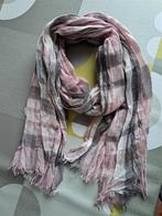 Fijne sjaal roze/grijs/wit geruit, Kleding | Dames, Ophalen of Verzenden, Zo goed als nieuw, Sjaal