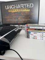 Ps3 + 9 jeux, Ophalen, Phat, Zonder controller, Gebruikt