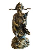 Statue en bronze représentant un dignitaire et un dragon., Enlèvement, Comme neuf