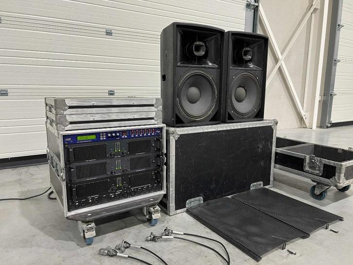 2x Turbosound TCS-612 incl. XTA / Lab.Gruppen amprack, Audio, Tv en Foto, Luidsprekerboxen, Gebruikt, 120 watt of meer, Ophalen of Verzenden