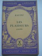 3. Racine Les Plaideurs, comédie Classiques Larousse (1941), Théâtre, Comme neuf, Jean Racine, Envoi