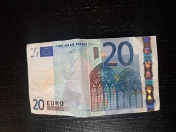 2002 Portugal 20 euros 1ère série Duisenberg code U001E2