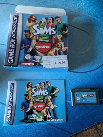 Gba gameboy advance Sims 2 huisdieren cib in doosje beschikbaar voor biedingen