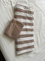 Flanellen dekbedovertrek voor 1 persoonsbed-gestreept, Housse de couette, Brun, Enlèvement, Une personne