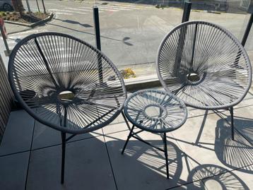 Acapulco tuinset - antraciet - grote stoelen, Tuin en Terras, Tuinsets en Loungesets, Ophalen, Zo goed als nieuw, Stoel, Tuinset