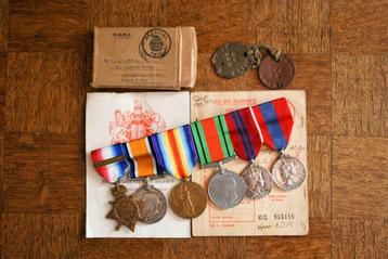 Britse medailles WO1 Royal Field Artillery beschikbaar voor biedingen