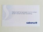 Sabena Document #036 Carte d'Invitation Cocktail Néerlandais, Enlèvement ou Envoi, Neuf