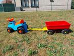 jouet tracteur+remorque, Zo goed als nieuw, Ophalen, Duw- of Trekspeelgoed