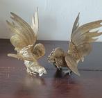 set Franse vergulde metalen gouden kemphanen, Ophalen of Verzenden, Gebruikt