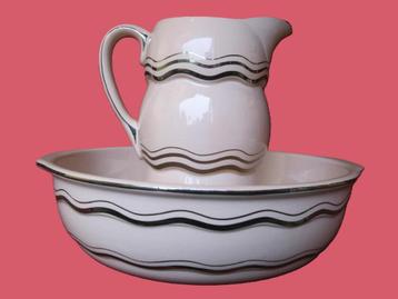 Compleet Art Deco lampetset Keramis Boch 1920-1940. beschikbaar voor biedingen