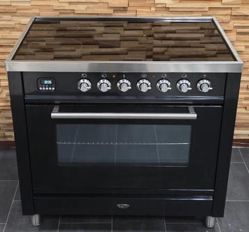 🔥 Poêle Boretti de luxe 90 cm INDUCTION noir 5 zones 1 four