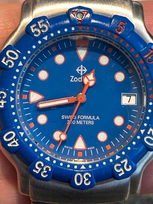 Vintage Zodiac Formula 1, Handtassen en Accessoires, Horloges | Heren, Zo goed als nieuw, Ophalen of Verzenden