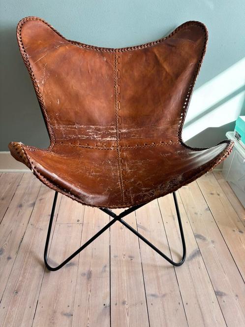 Vlinderstoel - leuke stoel voor op kamer of kot, Huis en Inrichting, Fauteuils, Gebruikt, Ophalen