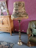 Staande lamphouder in laiton,heel zwaar, 180cm hoog, Antiek en Kunst, Ophalen