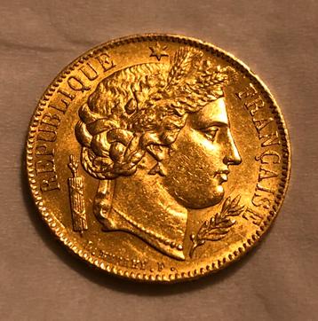 Gouden munt. Frans. 2e republiek. 1849. Mint! disponible aux enchères