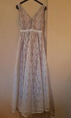 Neuve! Robe de soirée Blanc/beige T. 36, Enlèvement ou Envoi, Neuf, Taille 36 (S), Blanc