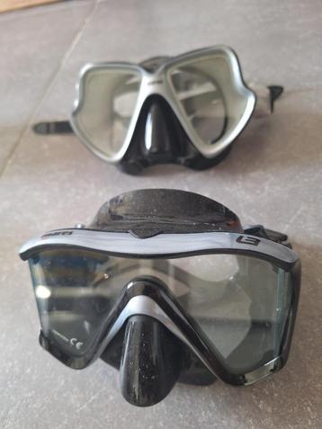 2 duikbrillen Mares + 2 snorkels beschikbaar voor biedingen