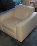 1 zit leder beige, 75 à 100 cm, Moins de 150 cm, Enlèvement, Cuir