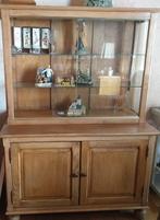 eiken vitrinekast, Huis en Inrichting, Kasten | Vitrinekasten, Ophalen, Gebruikt, 100 tot 150 cm, Eikenhout