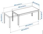 EKEDALEN table extensible 90x180/220cm, Ophalen of Verzenden, Gebruikt