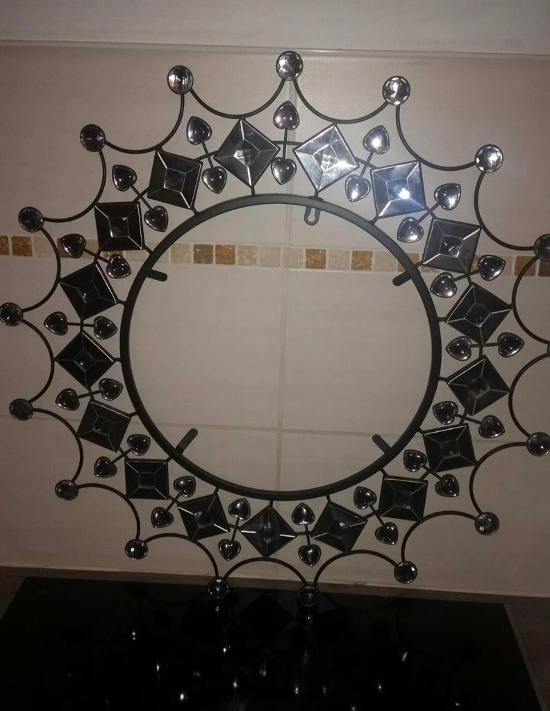 Encadrement soleil noir et strass argenté, Maison & Meubles, Accessoires pour la Maison | Cadres, Enlèvement ou Envoi