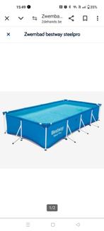 Zwembad bestway steelpro, Tuin en Terras, 400 cm of meer, Rechthoekig, 80 tot 120 cm, Opzetzwembad