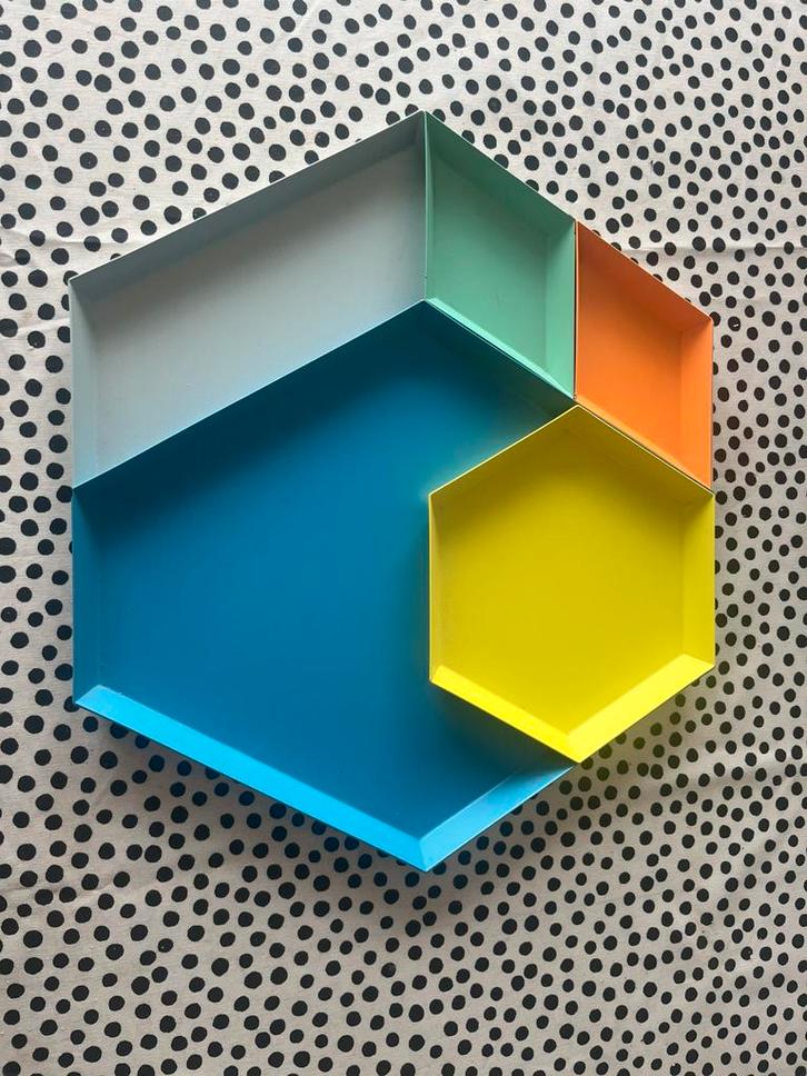 Hay kaleido set van 5 - gereserveerd, Huis en Inrichting, Woonaccessoires | Dienbladen, Gebruikt, Ophalen of Verzenden