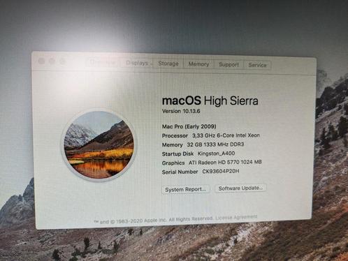 Apple Mac Pro met 3.33 GHz 6 core CPU, 32 GB ram, ATI 5770, Informatique & Logiciels, Apple Desktops, Comme neuf, Mac Pro, SSD