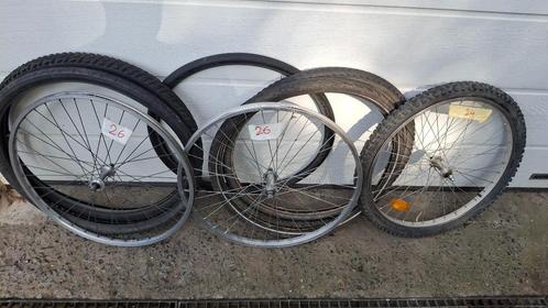 24" en 26" Fietswielen voorwiel MTB kinderfiets met BANDEN, Fietsen en Brommers, Fietsonderdelen, Gebruikt, Wiel, Ophalen
