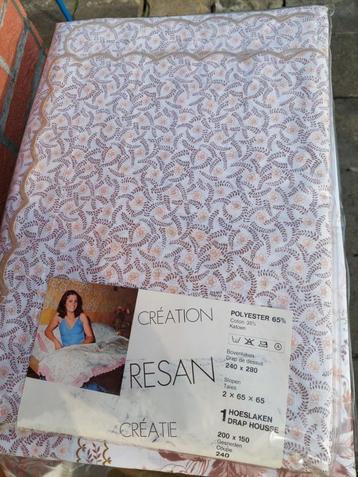 Draps de lit, ensemble drap housse, drap plat et 2 taies, Enlèvement, Neuf, Deux personnes, Drap-housse ou Taie d'oreiller