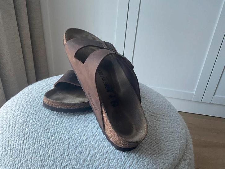 Instekers/sandalen Birkenstock in natuurlijke kleur maat 43, Kleding | Heren, Schoenen, Zo goed als nieuw, Sandalen, Bruin, Ophalen of Verzenden