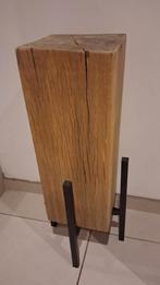 Eiken zuil op zwart metalen staander, Enlèvement