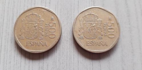 Spanje 500 pesetas, 1987+1990, Timbres & Monnaies, Monnaies | Europe | Monnaies non-euro, Monnaie en vrac, Autres pays, Enlèvement ou Envoi