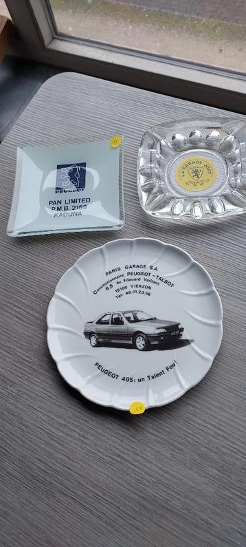 3 oude asbakken/schaaltjes van Peugeot, weggeefprijs beschikbaar voor biedingen