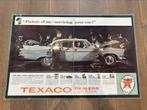 Geplastificeerde oude Texaco affiche, Deurposter of groter, Rechthoekig Liggend, Ophalen of Verzenden, Zo goed als nieuw