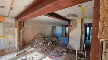 Draag muur afbreken en metaal poutrel plaatsen0466498753JEMA