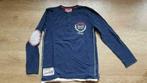 blauwe longsleeve Vingino met ellebooglappen maat 140, Ophalen of Verzenden, Zo goed als nieuw, Vingino, Shirt of Longsleeve
