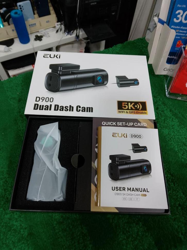 Dash Cam Euky D900 Dual 5K – WiFi & GPS intégrés, Auto diversen, Dashcams, Nieuw
