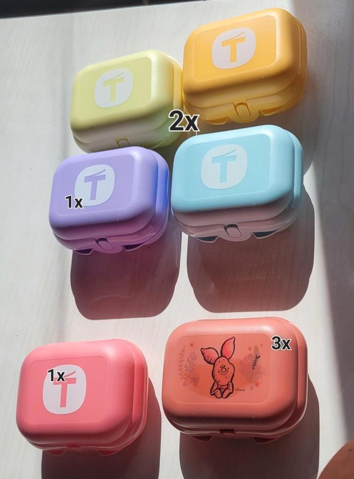 tupperware brooddozen en koeke doosjes, Maison & Meubles, Cuisine| Tupperware, Neuf, Bleu, Jaune, Vert, Blanc, Violet, Rouge, Enlèvement