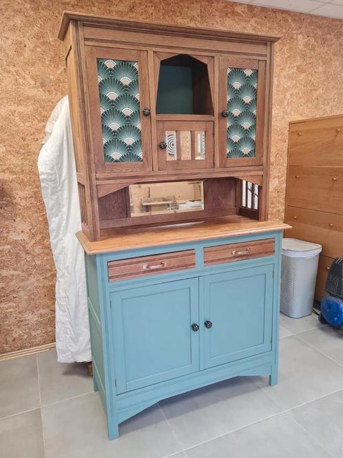 Ancien buffet deux corps, Huis en Inrichting, Kasten | Buffetkasten, Zo goed als nieuw, Eikenhout, Ophalen