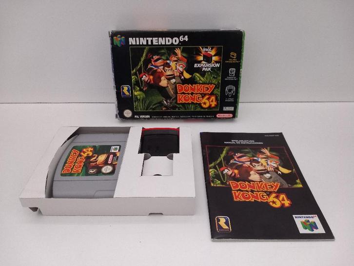 Donkey Kong 64 + Expansion Pack (N64), Games en Spelcomputers, Games | Nintendo 64, Zo goed als nieuw, Platform, 1 speler, Vanaf 3 jaar