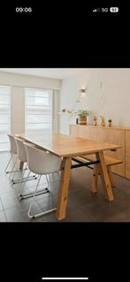 Houten tafel met twee verlengstukken, Huis en Inrichting, Ophalen, Zo goed als nieuw