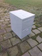 Ladenkast met 2 lades. Lichtgrijs metaal, ijzer, Ophalen, Minder dan 50 cm, Gebruikt, 1 of 2 laden