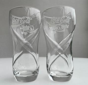 2 Cola Light glazen  beschikbaar voor biedingen