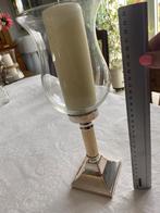 Joli photophore verre et métal argenté, Ophalen