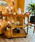 Vintage bamboe trolley, Huis en Inrichting, Barren, Ophalen