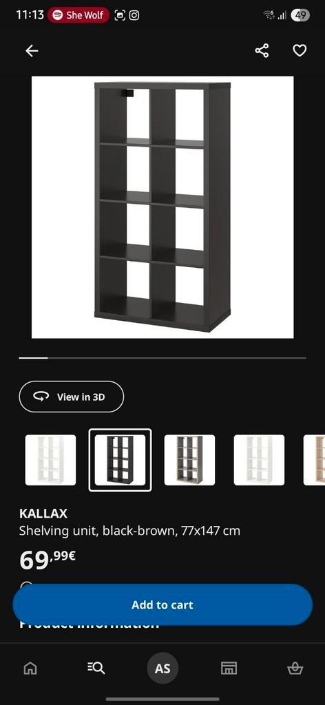 2x IKEA KALLAX, Huis en Inrichting, Kasten | Boekenkasten, Gebruikt, 50 tot 100 cm, 100 tot 150 cm, 25 tot 50 cm, Met plank(en)